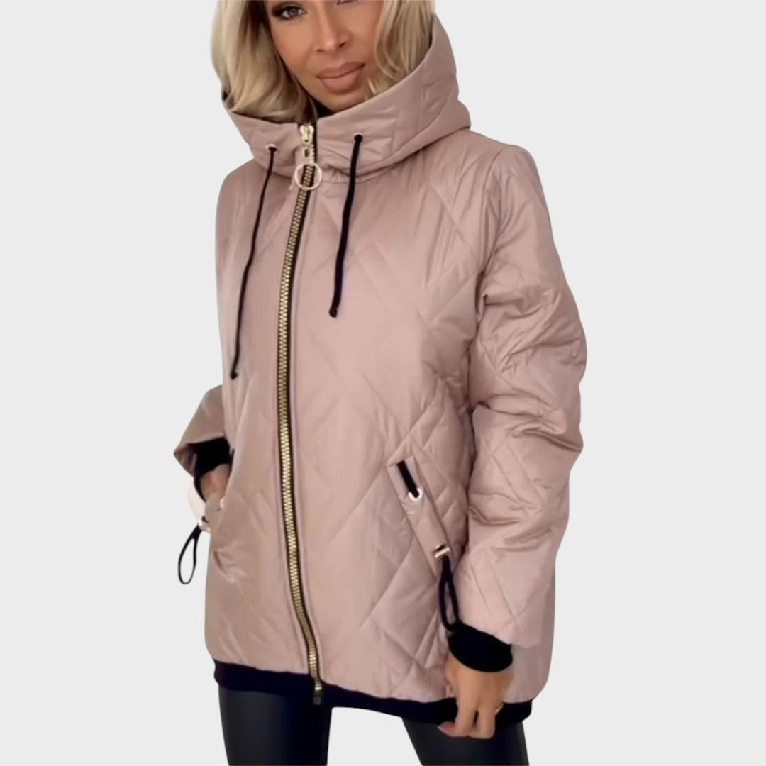 Marlena | Kaput sa kapuljačom i quilted dizajnom