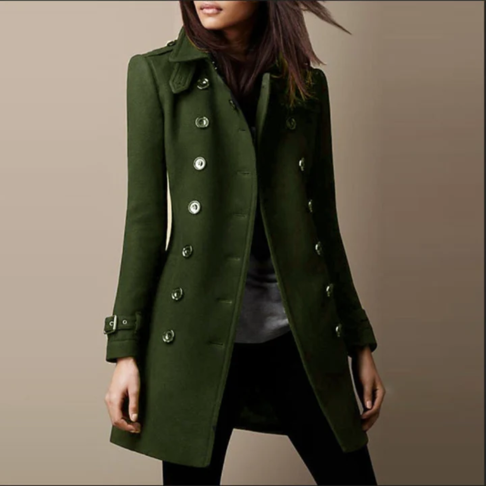 Danielle™ | Elegantna Dvostruko Dugmadna Dugačka Trench Kaput