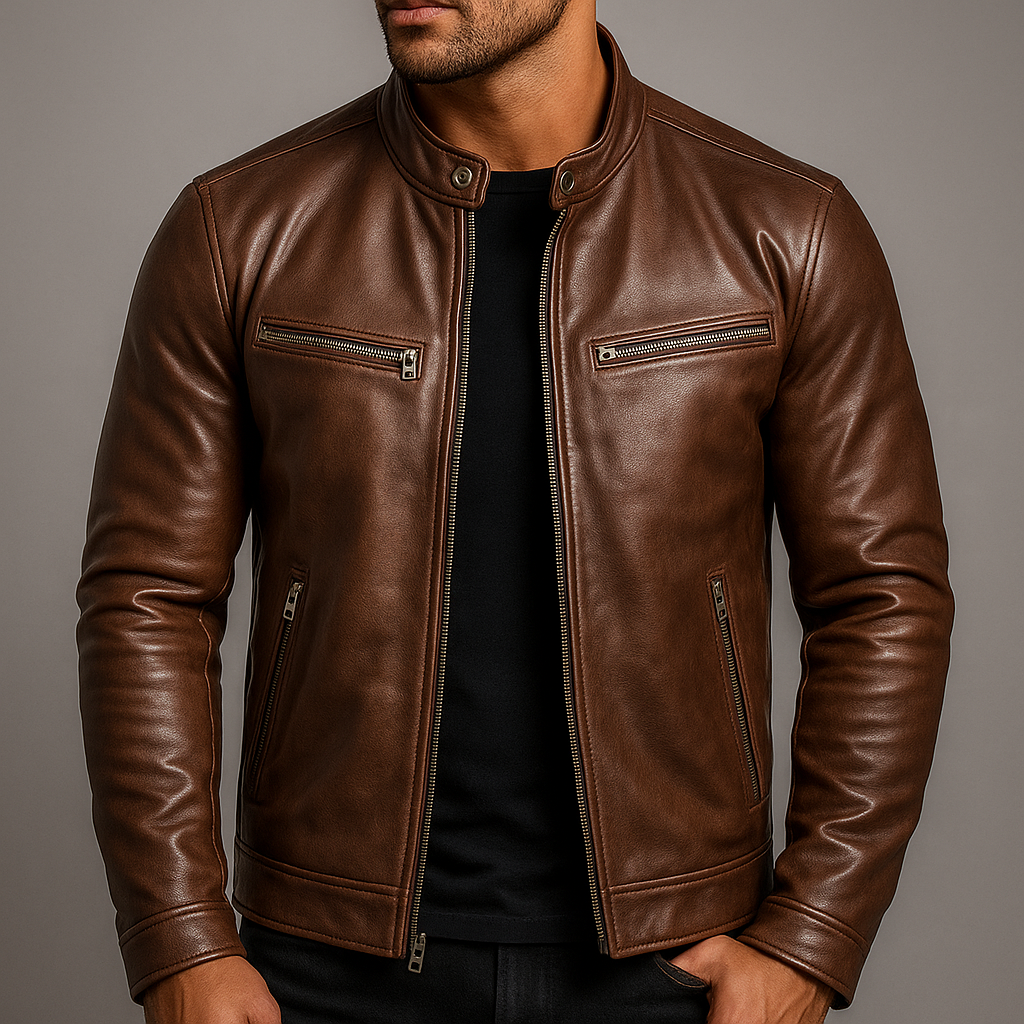 Jaromir - Vintage kožna jakna sa rajsferšlusom