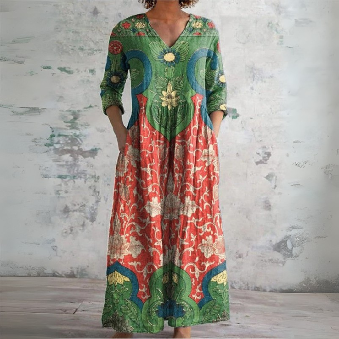 Judith | Maxi cvetlična vintage haljina