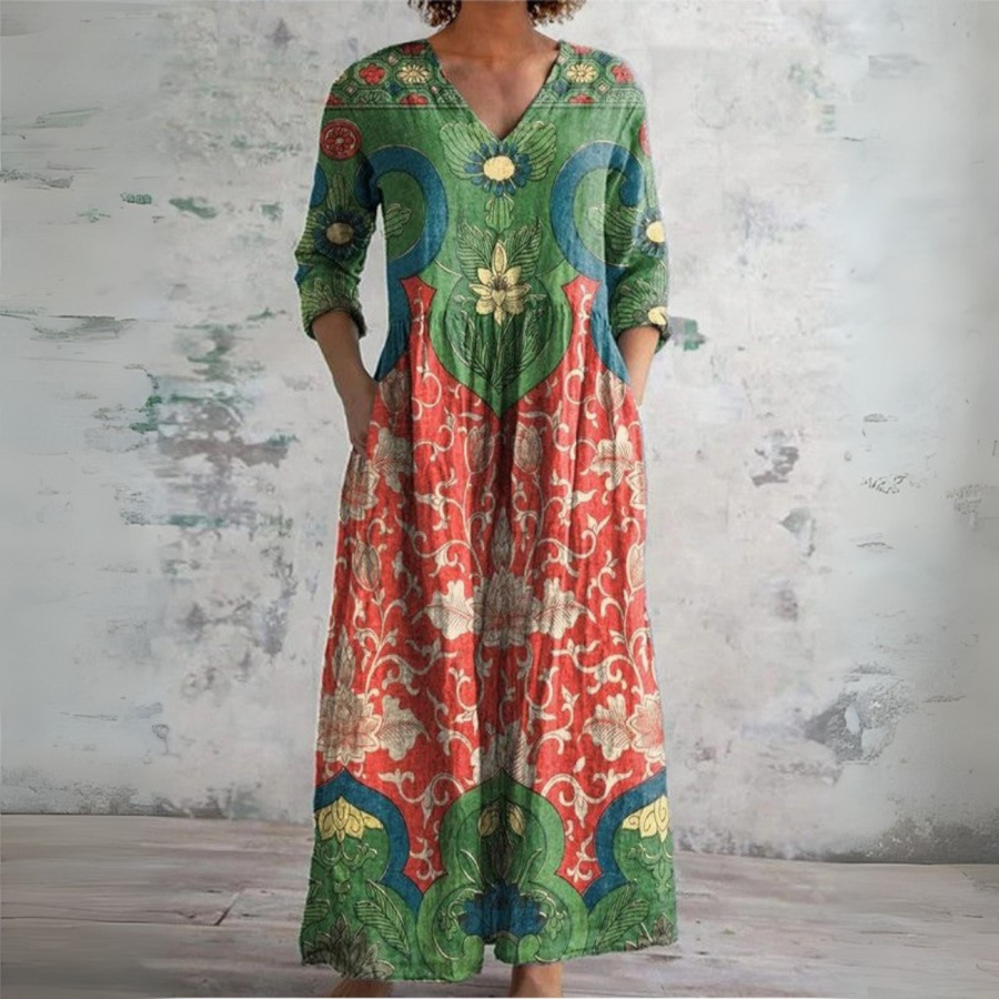Judith | Maxi cvetlična vintage haljina
