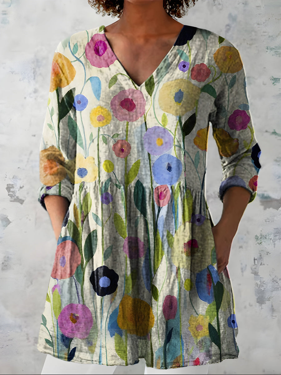 Nellie | Duga Bluza sa V-Izrezom