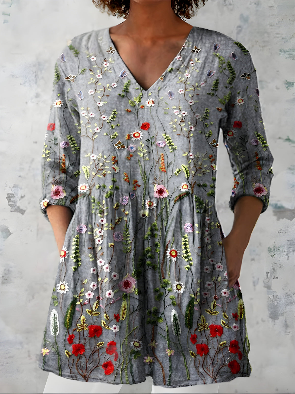 Audrey | Dugačka Bluza sa V-Izrezom