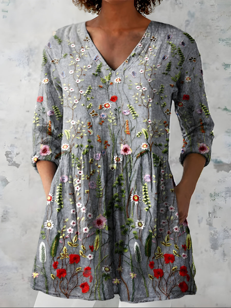 Audrey | Dugačka Bluza sa V-Izrezom
