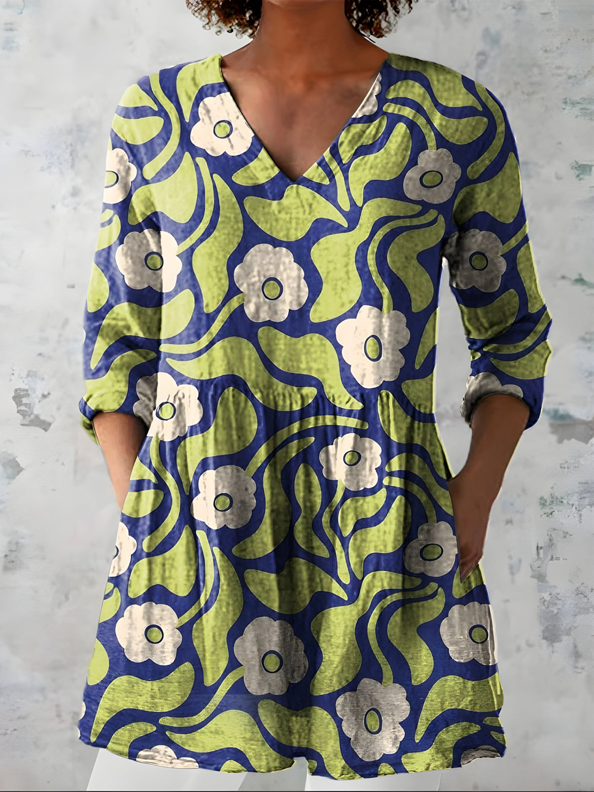 Stephanie | Duga Bluza sa V-Izrezom