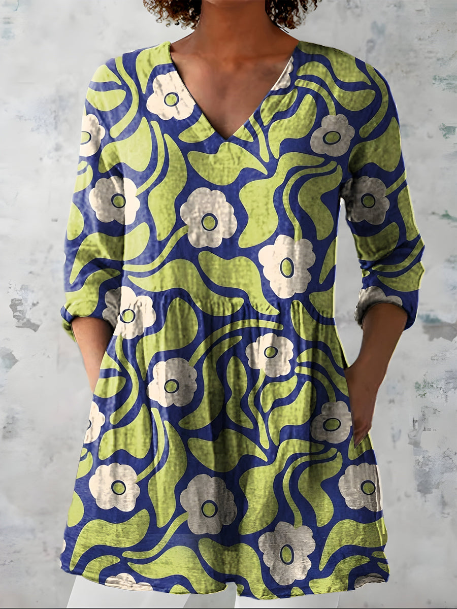Stephanie | Duga Bluza sa V-Izrezom