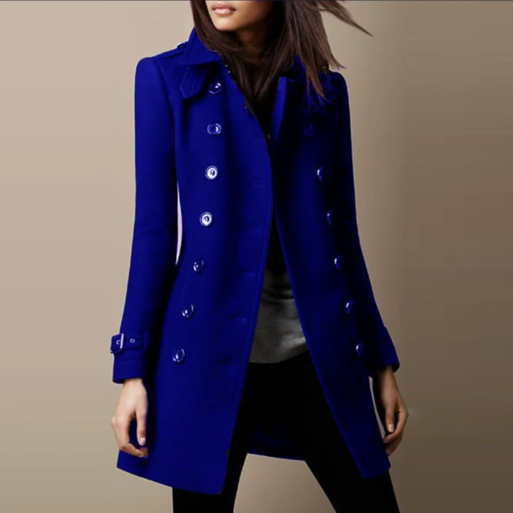 Danielle™ | Elegantna Dvostruko Dugmadna Dugačka Trench Kaput