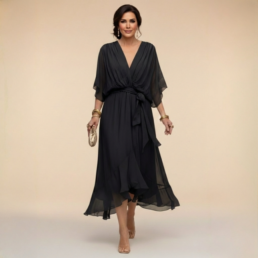 Monica™ | Elegantna Chiffon haljina s V-izrezom