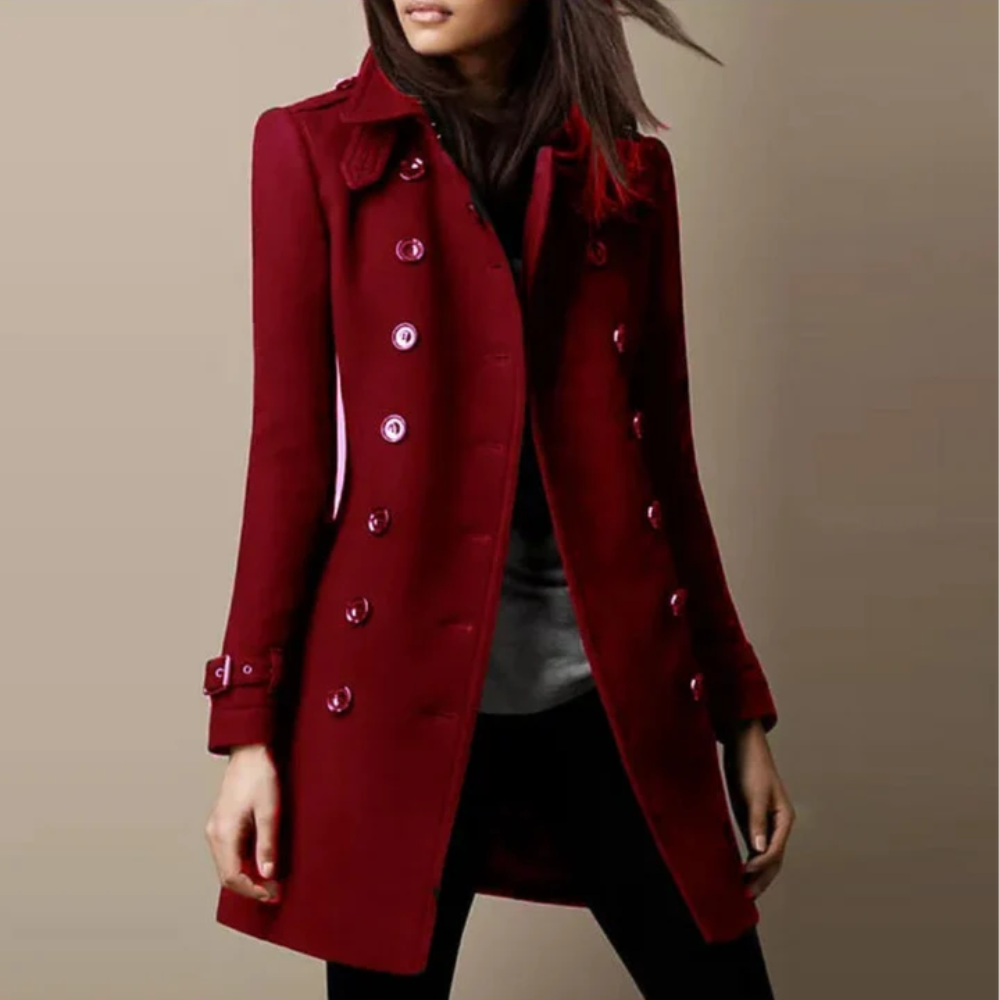 Danielle™ | Elegantna Dvostruko Dugmadna Dugačka Trench Kaput