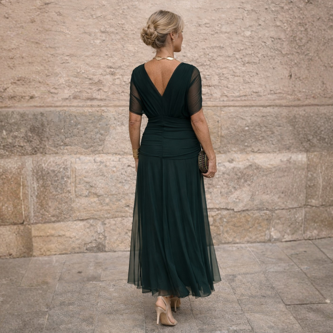 Mikaela | Maxi haljina s off-shoulder krojem koja ističe stomak