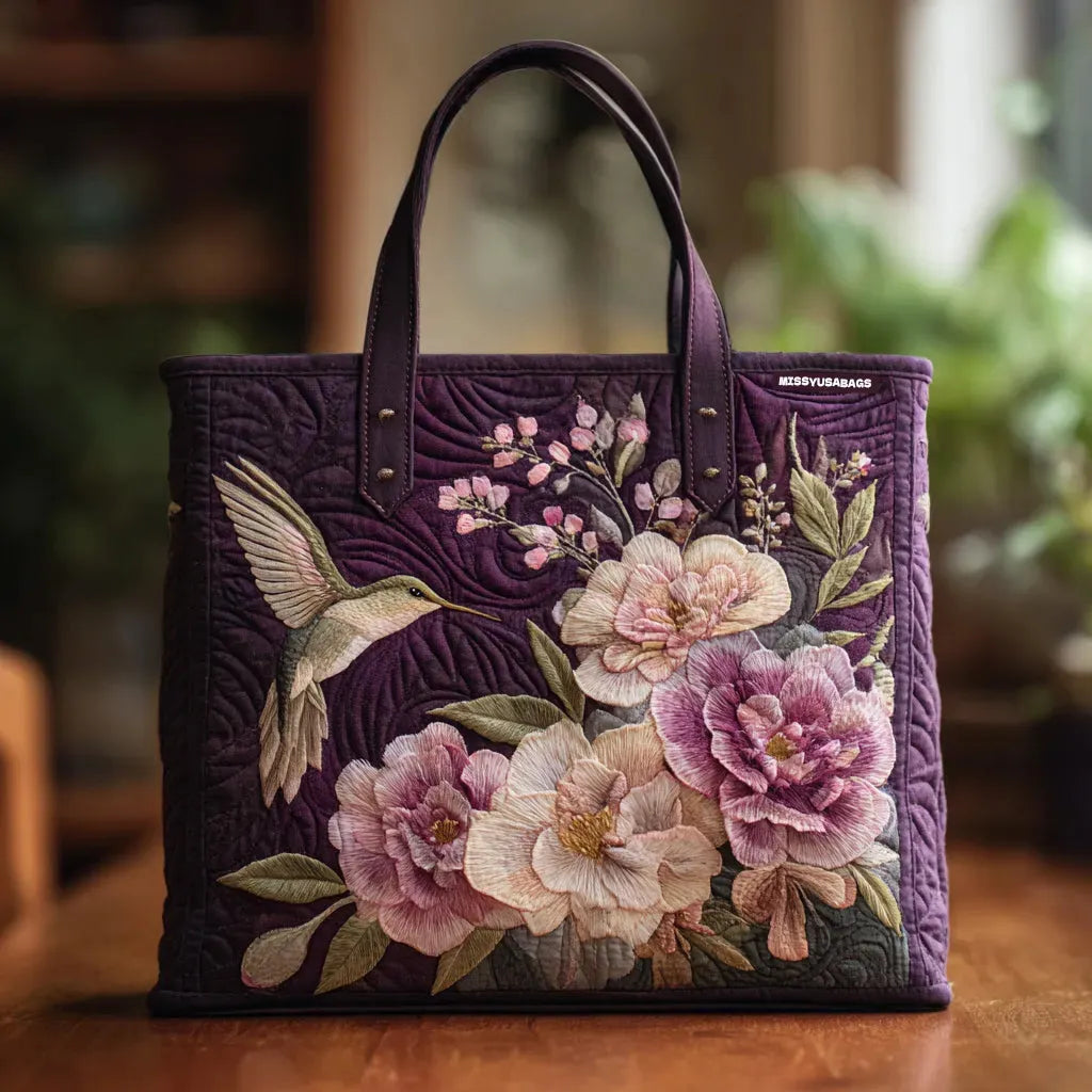 Ručno rađena torba - Kolibri i orhideje