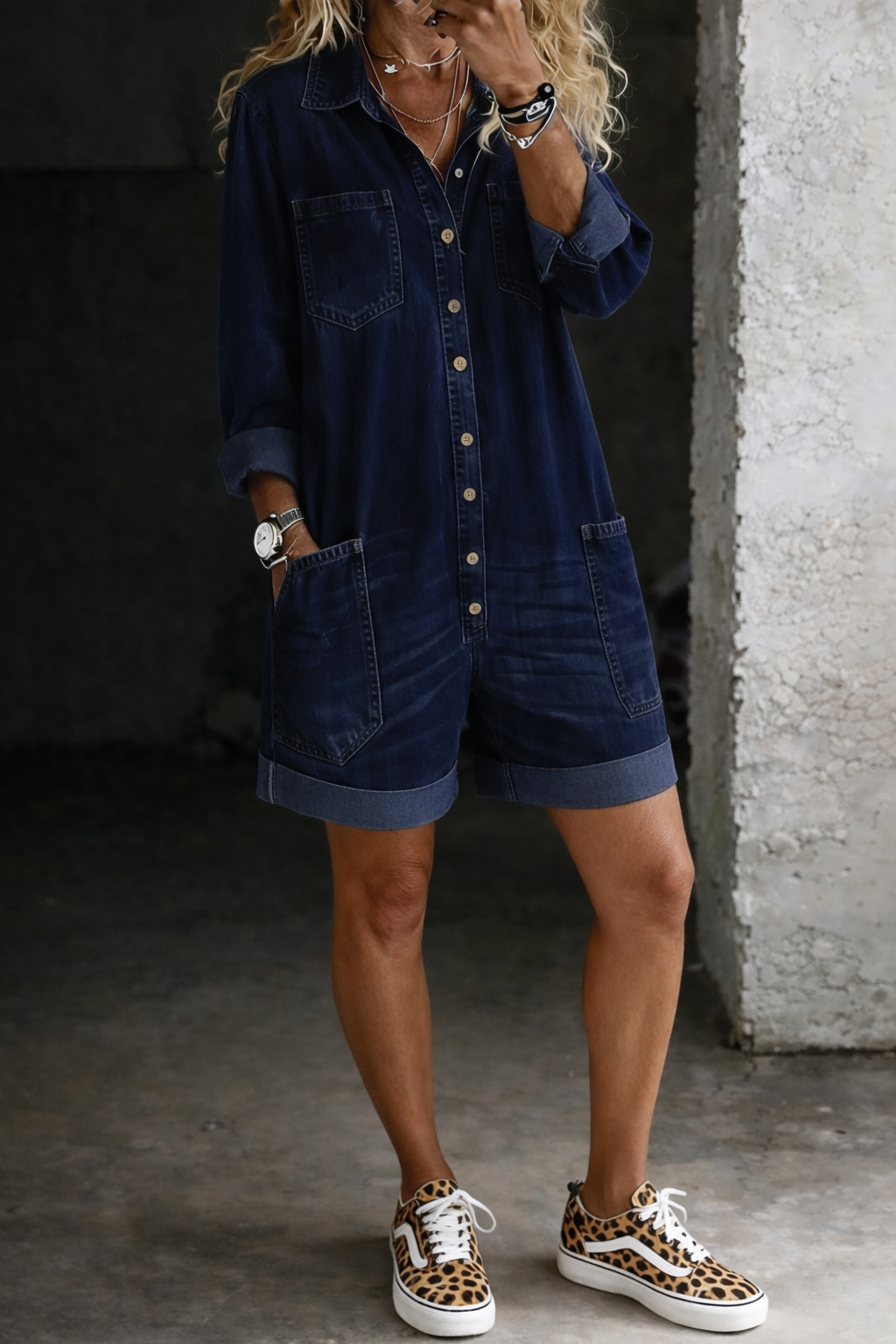 Nora | Kratka casual jeans haljina