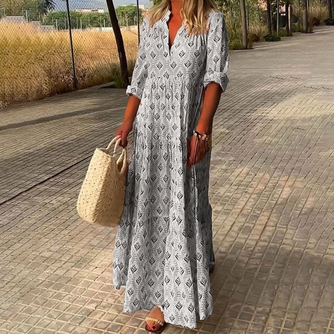 Nora - Elegantna Boho Maxi Haljina