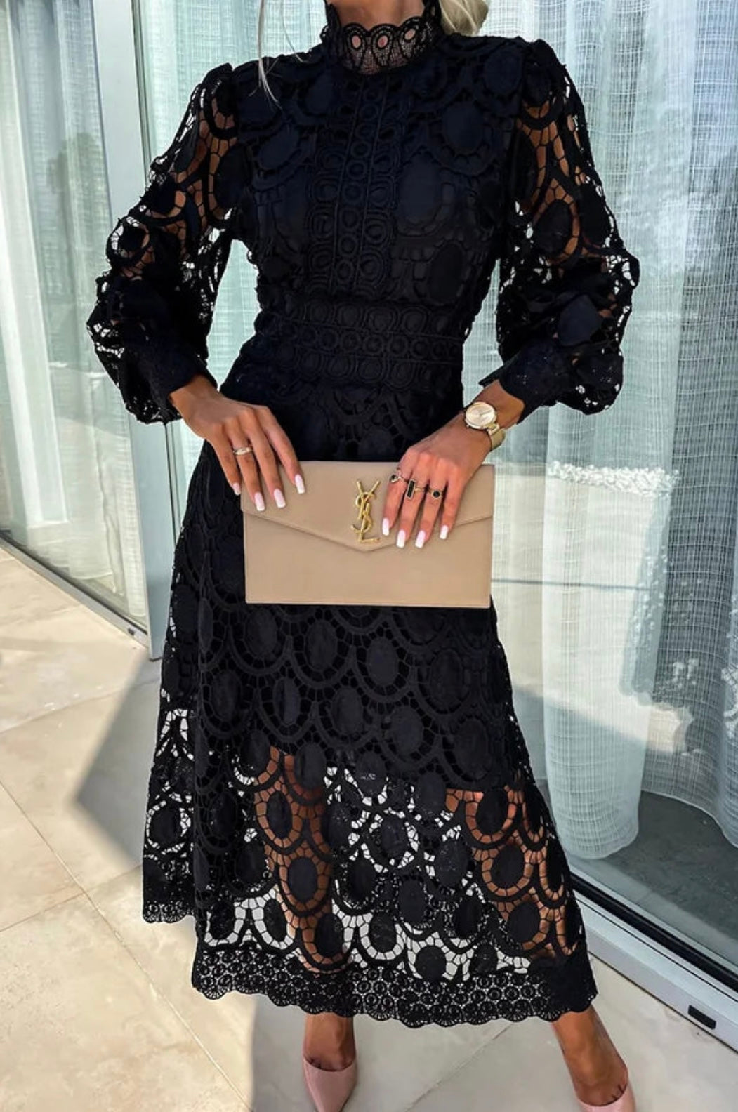 Eloah™ | Midi haljina od elegantne čipke