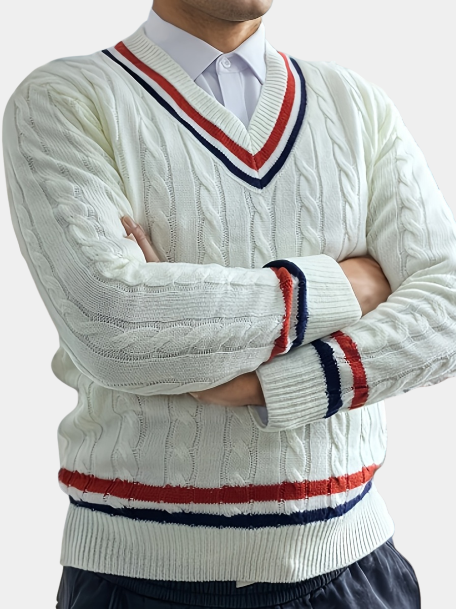 PREPPY V-IZREZ SVETR ZA MUŠKARCE