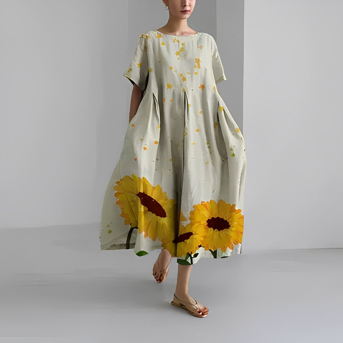 Daisy - Maxi Haljina sa Velikim Pokretom Retro
