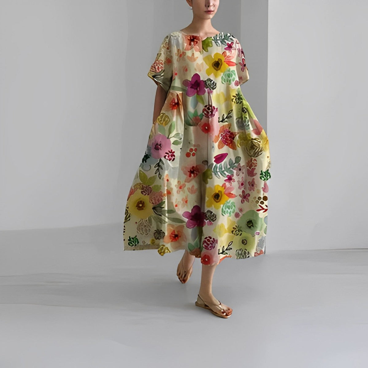 Daisy - Maxi Haljina sa Velikim Pokretom Retro