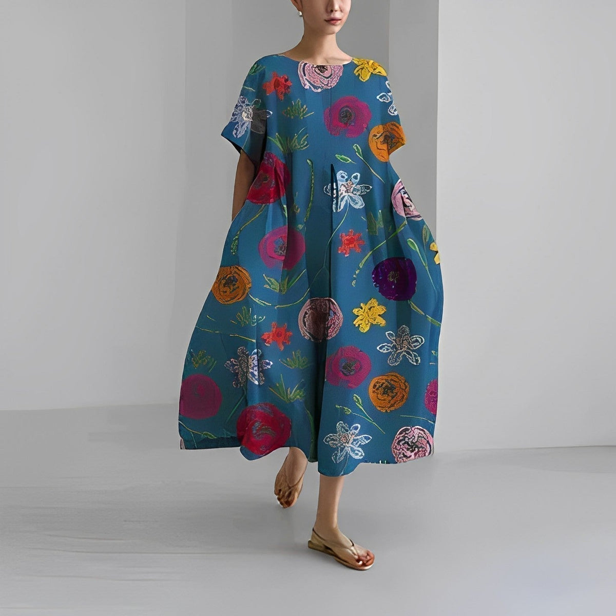 Daisy - Maxi Haljina sa Velikim Pokretom Retro