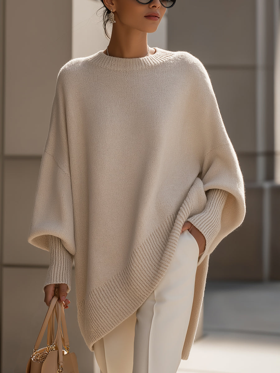 Izolda | Oversized Drape Pletena Džemper