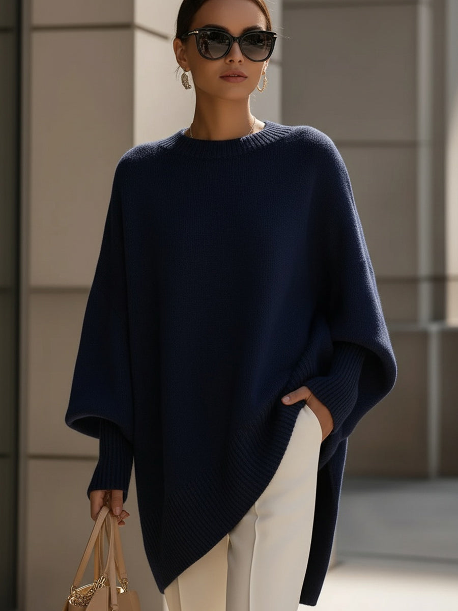 Izolda | Oversized Drape Pletena Džemper
