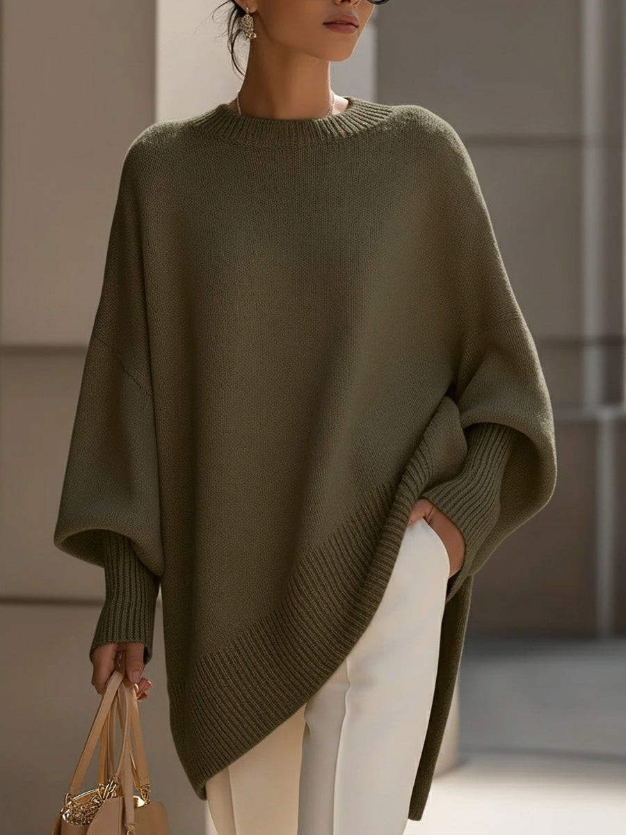 Izolda | Oversized Drape Pletena Džemper