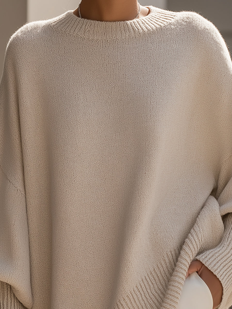Izolda | Oversized Drape Pletena Džemper