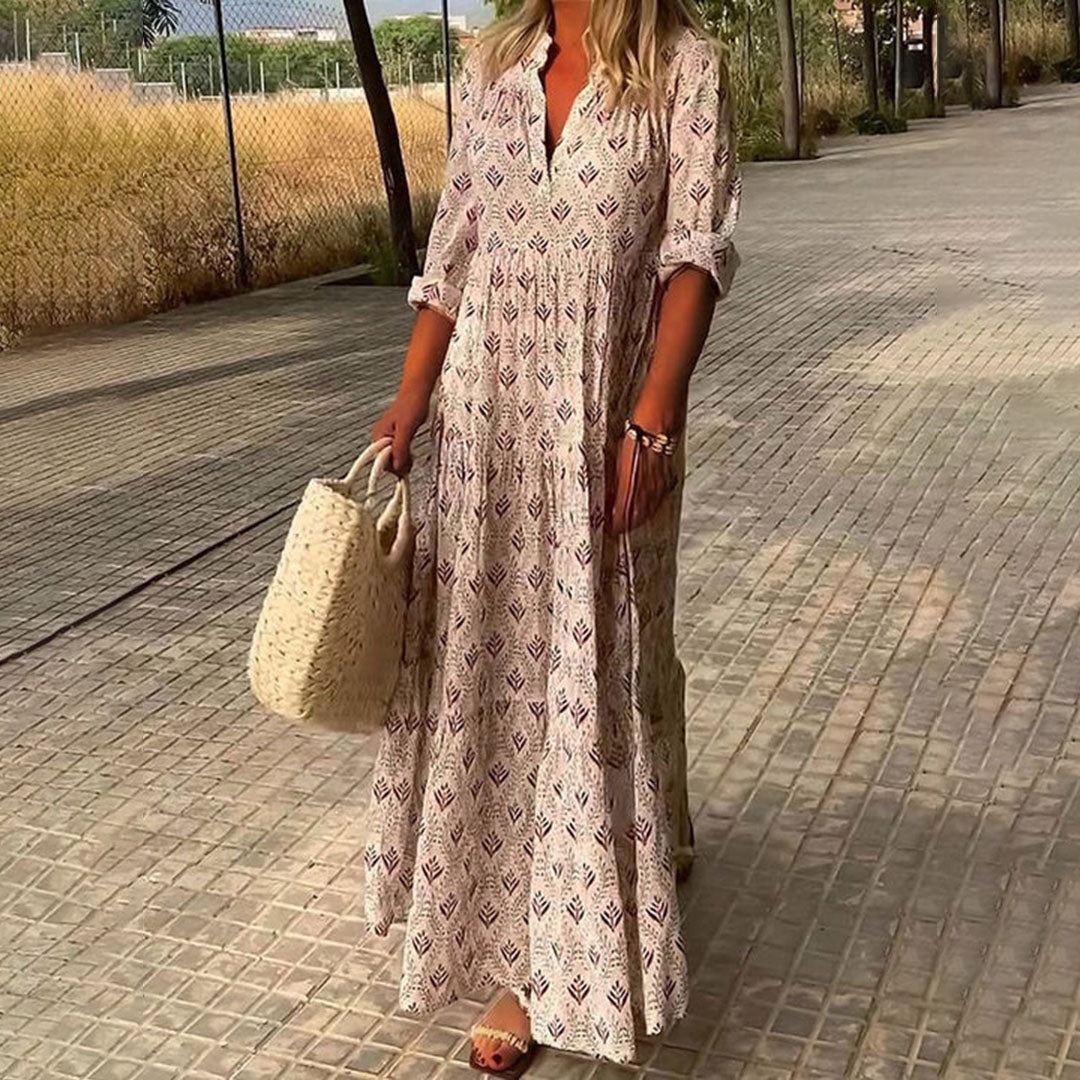 Nora - Elegantna Boho Maxi Haljina
