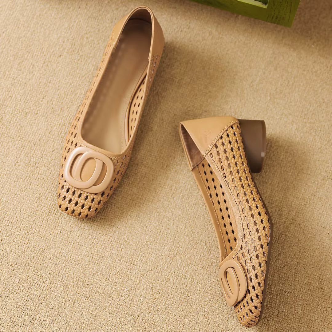 Opijum Woven Leather Flats