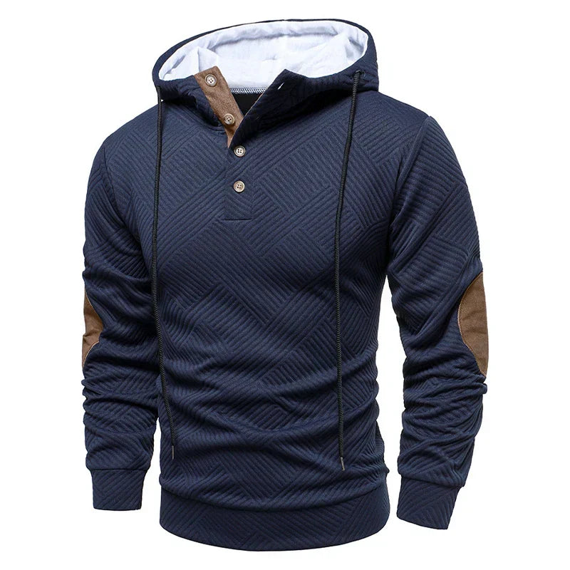 SLIM FIT PULOVER SA POLU-DUGMADIMA ZA MUŠKARCE