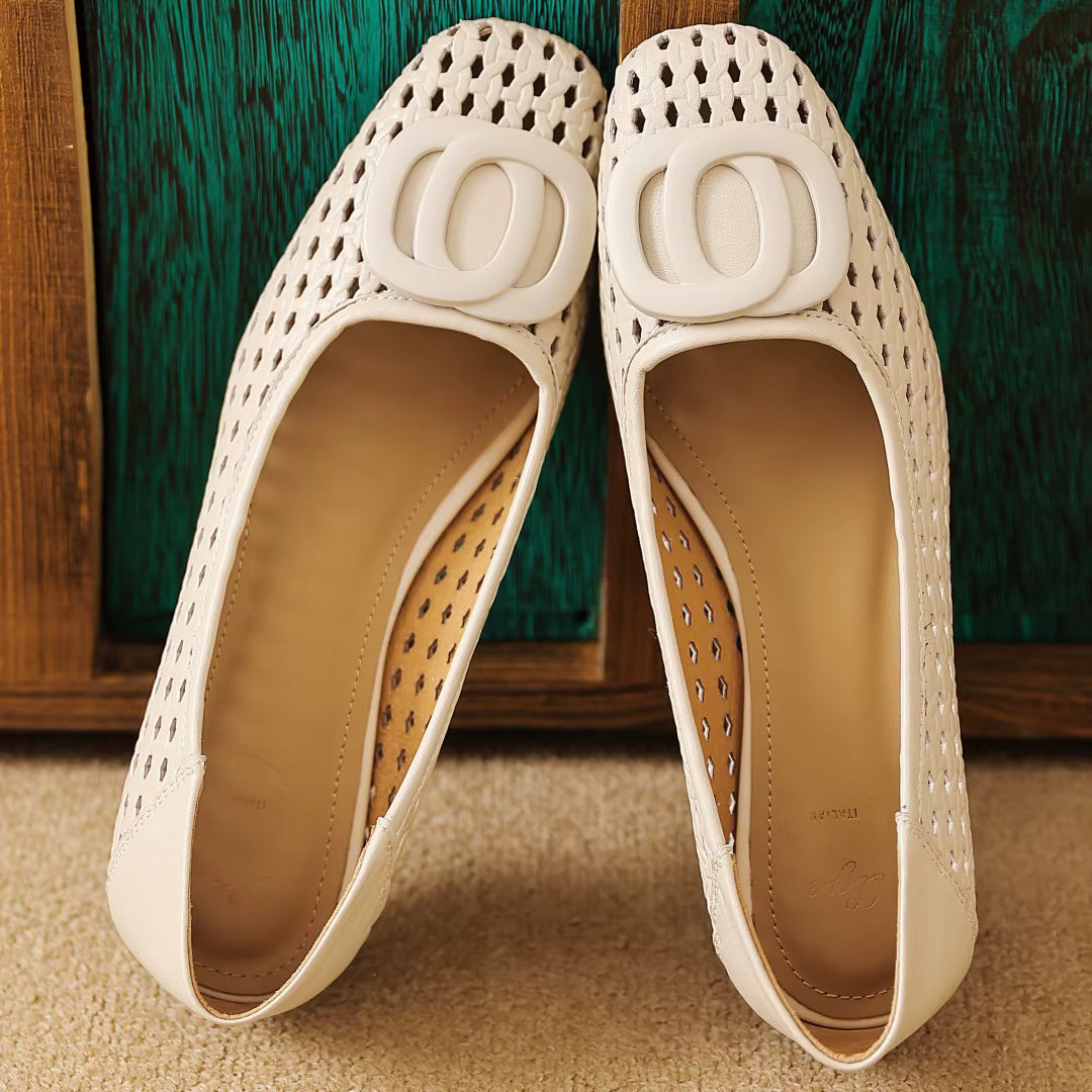 Opijum Woven Leather Flats