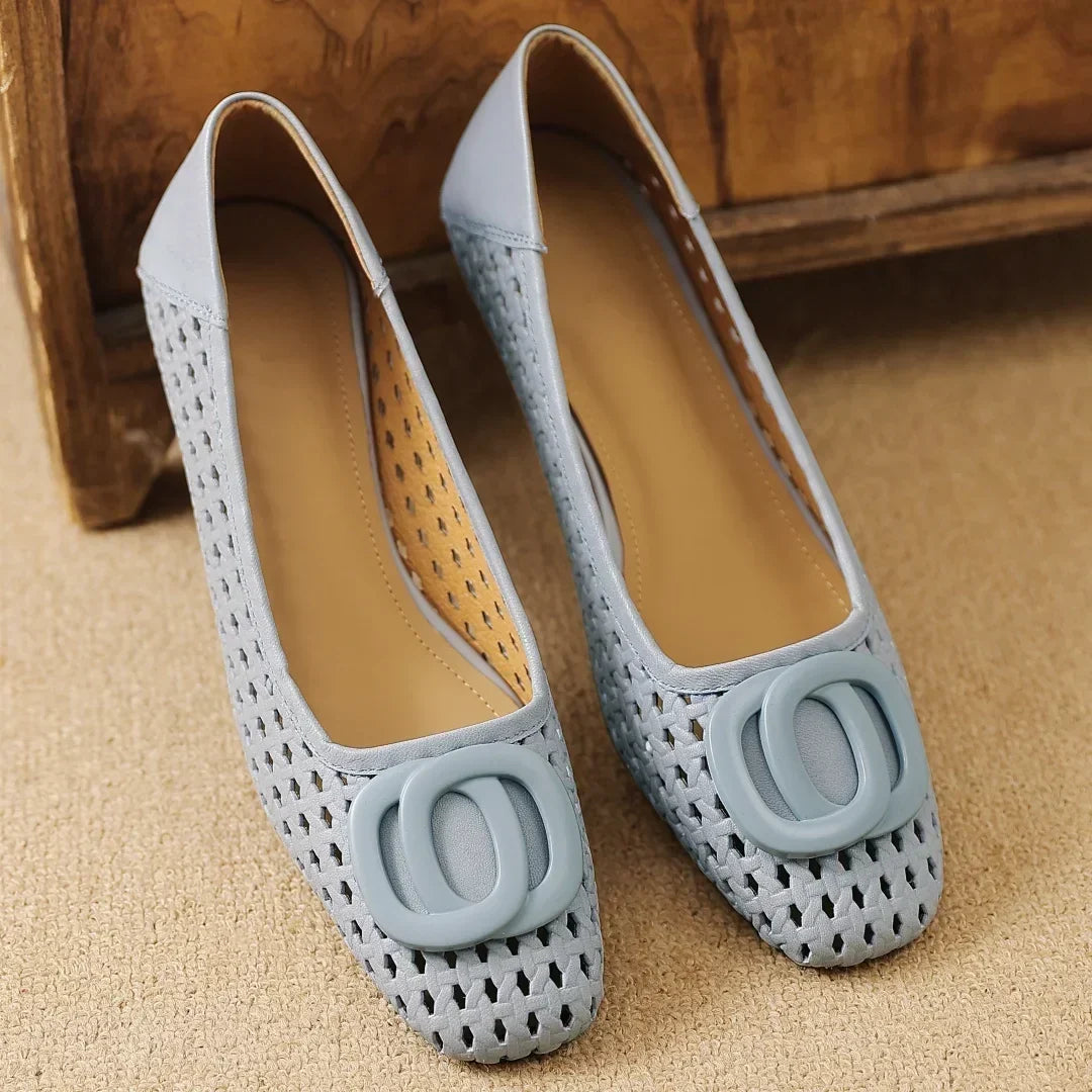 Opijum Woven Leather Flats