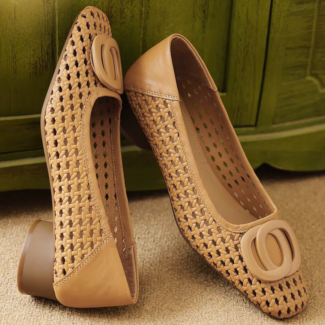 Opijum Woven Leather Flats