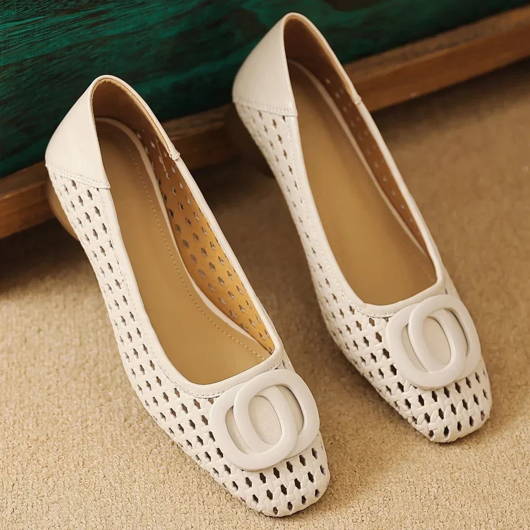 Opijum Woven Leather Flats