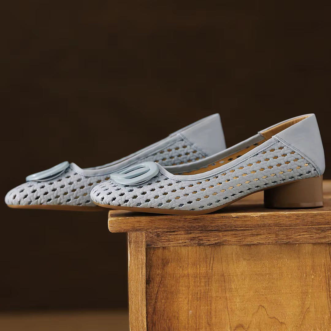 Opijum Woven Leather Flats