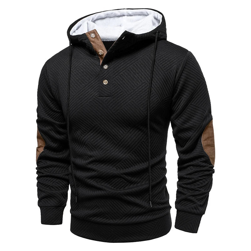 SLIM FIT PULOVER SA POLU-DUGMADIMA ZA MUŠKARCE