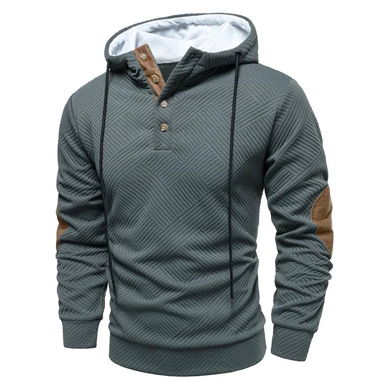 SLIM FIT PULOVER SA POLU-DUGMADIMA ZA MUŠKARCE