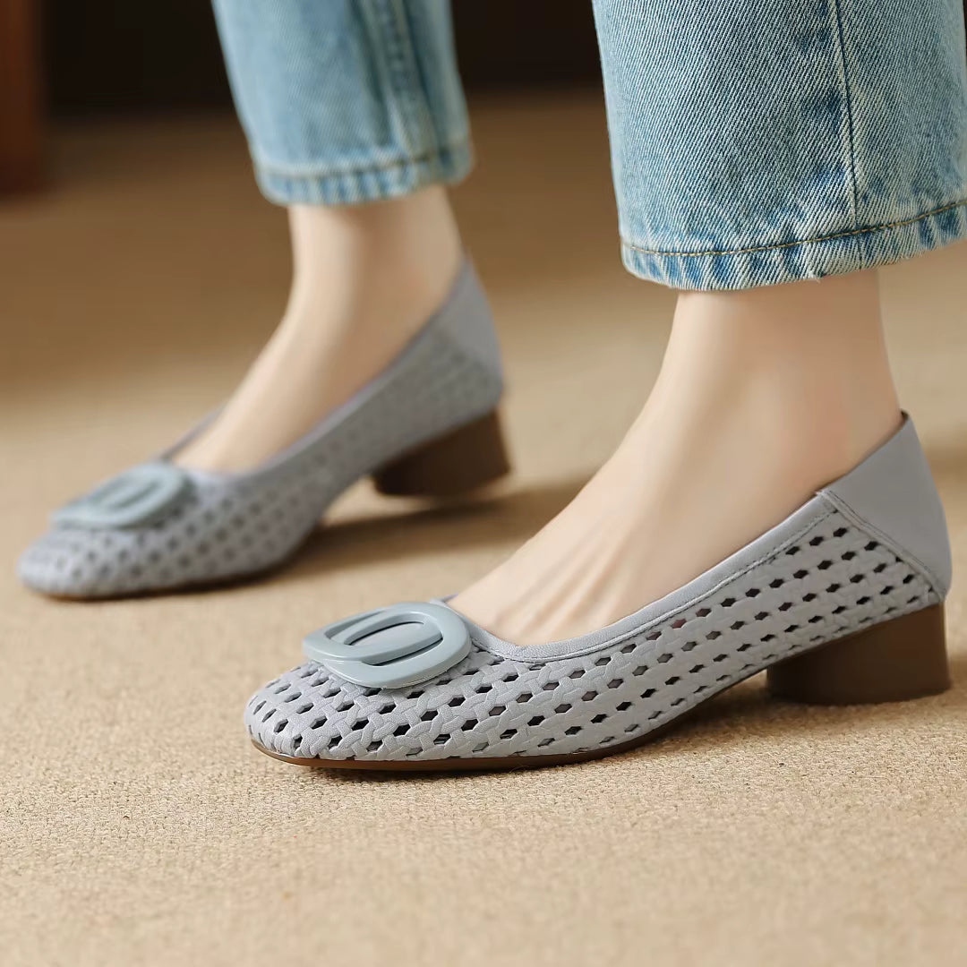 Opijum Woven Leather Flats