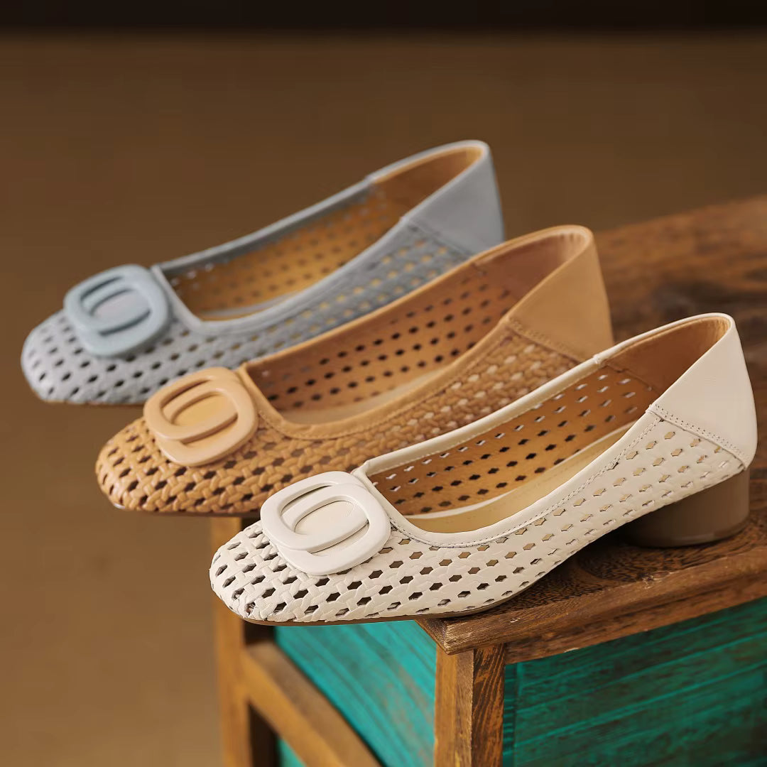 Opijum Woven Leather Flats