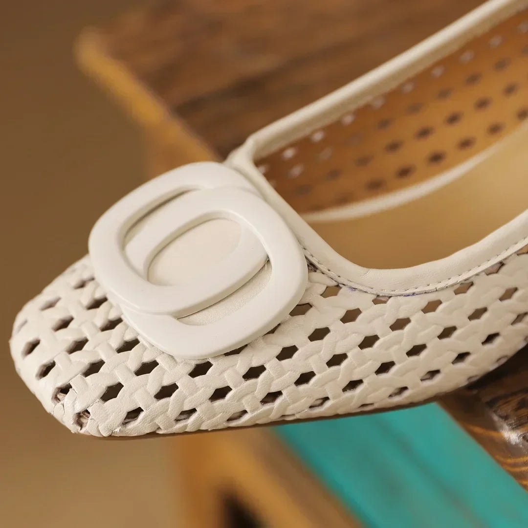 Opijum Woven Leather Flats