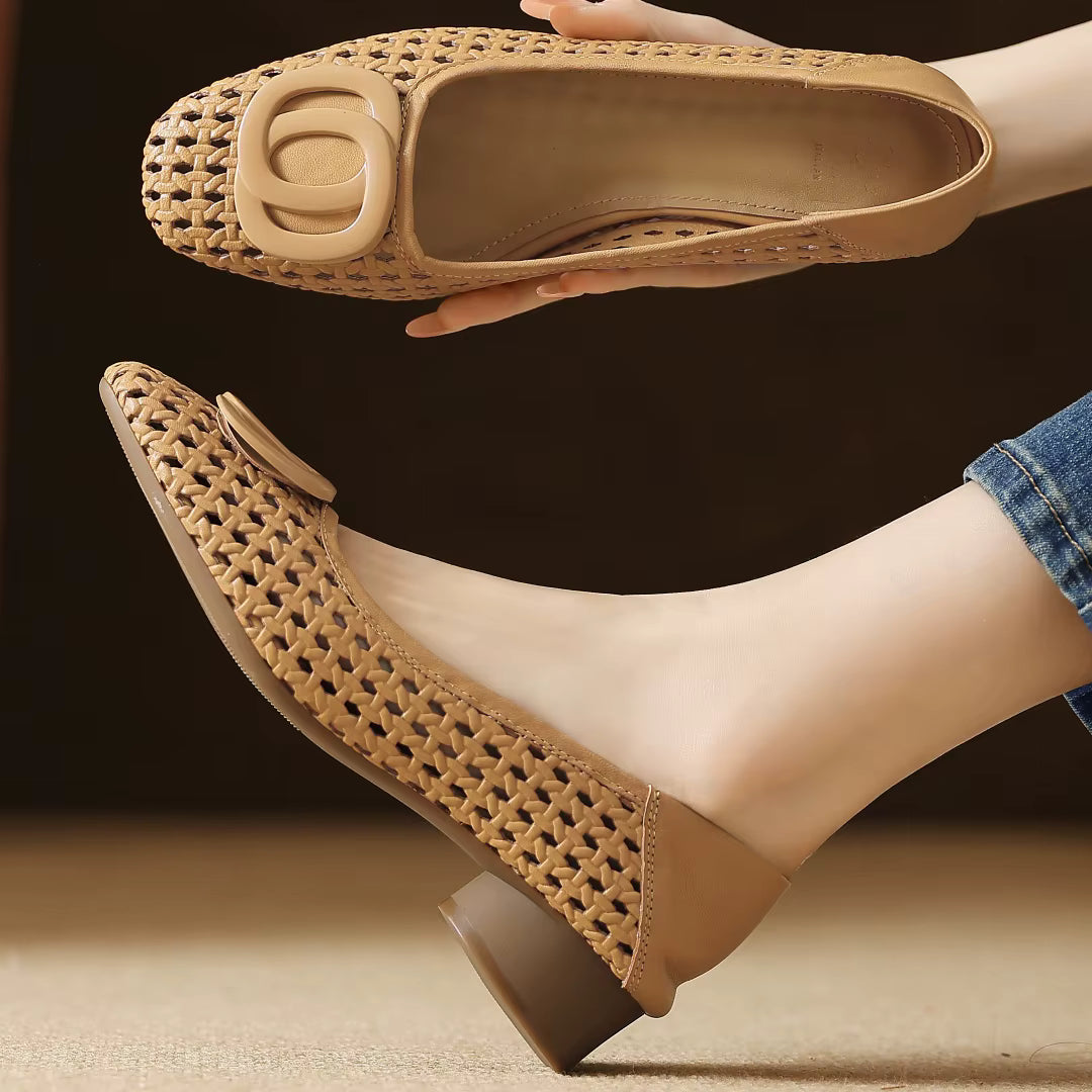 Opijum Woven Leather Flats