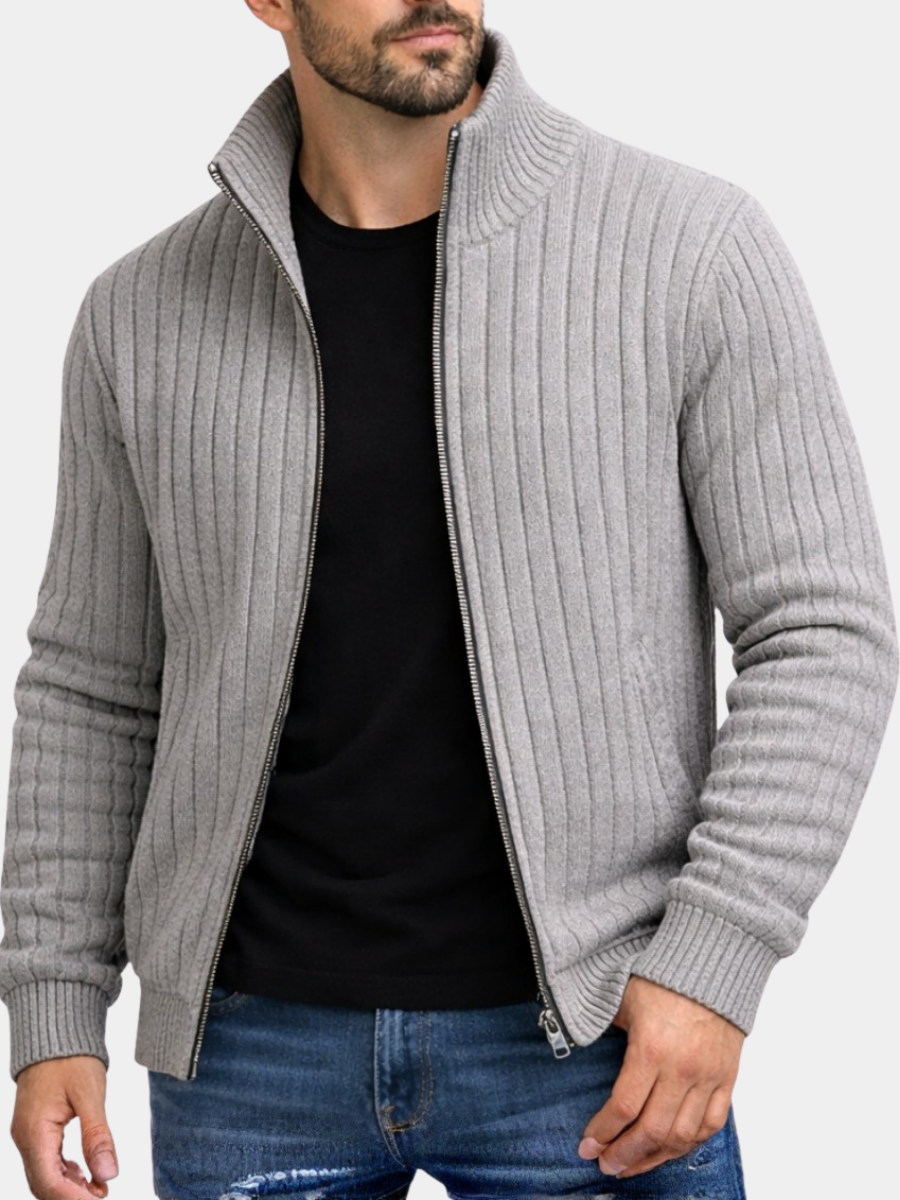 KLASIČNI ELEGANTNI ZIP CARDIGAN ZA MUŠKARCE