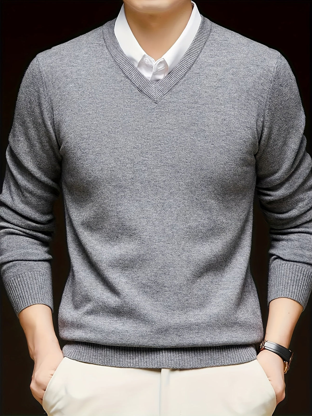 ČVRSTI RAYON PULOVER ZA MUŠKARCE