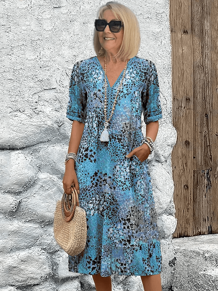 Elaisa | Elegantna Midi Cvećarska Haljina