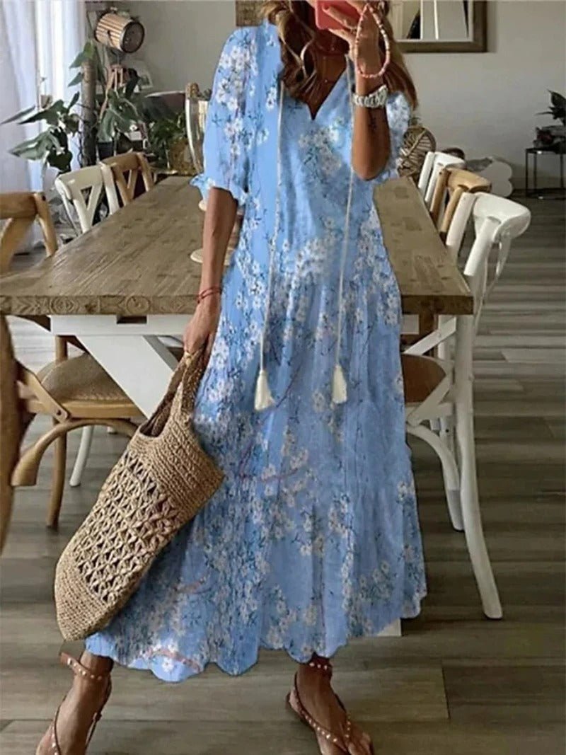 Lana - Maxi Boho haljina koja naglašava figuru