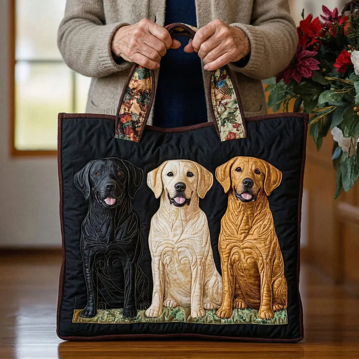 Ručno rađena torba - Tri labradora