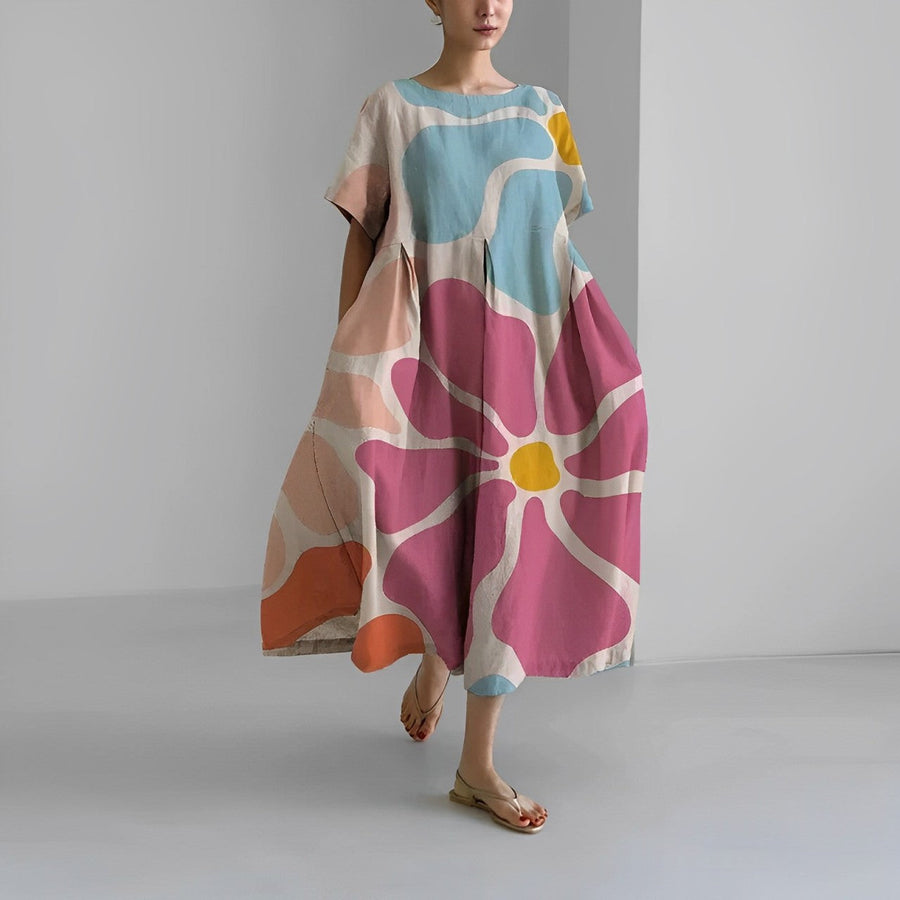 Daisy - Maxi Haljina sa Velikim Pokretom Retro