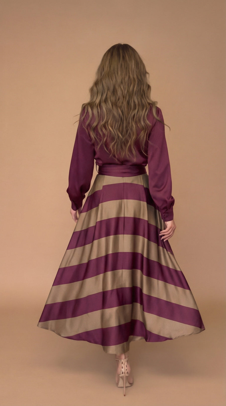 Mila™ | Maxi prugasta haljina