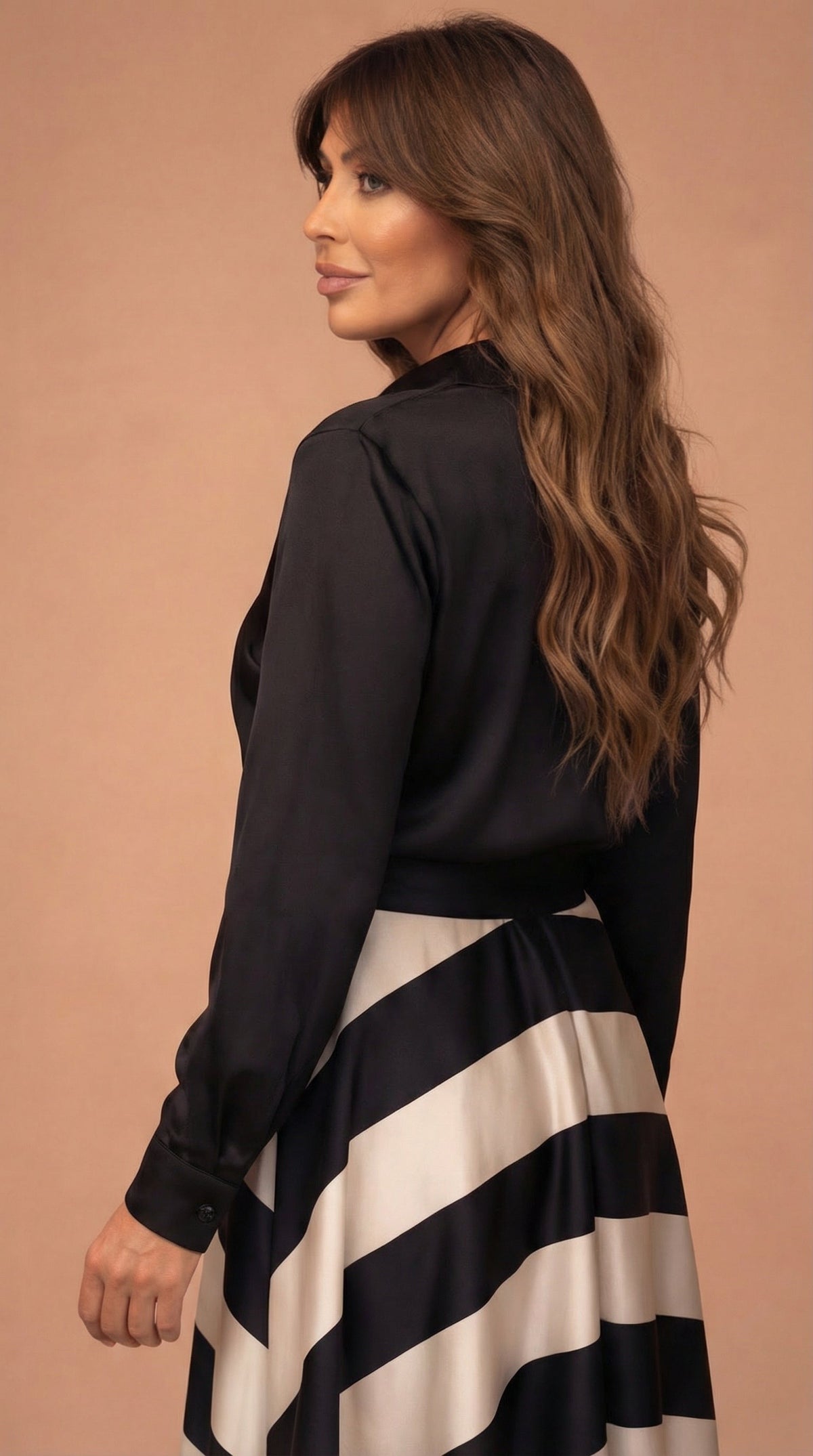 Mila™ | Maxi prugasta haljina