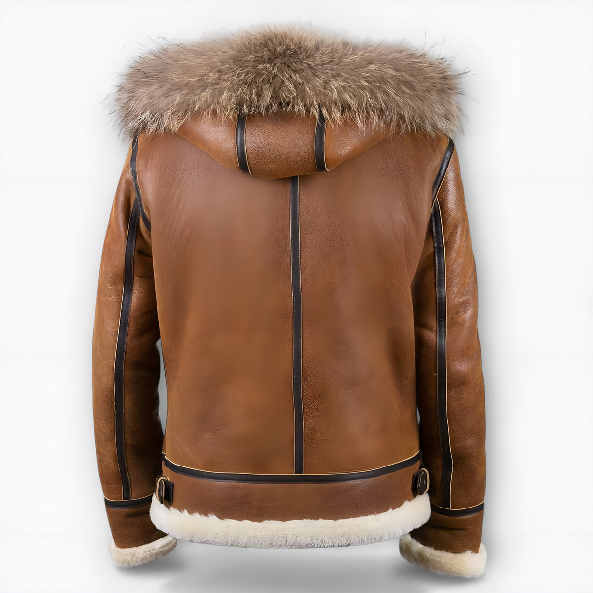 Aron™ | Bomber jakna sa kapuljačom od kože