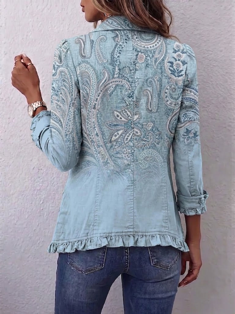 Ellie – Vintage Paisley Frill Jakna
